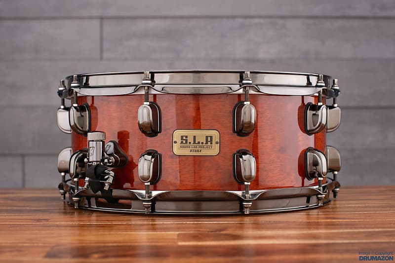 TAMA SLP 'SOUND LAB PROJECT' 14 X 6 G BUBINGA SNARE DRUM, QUILTED BUBINGA  (PRE-LOVED)