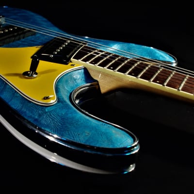 Lowell El Daga 2005 Blue Reptile Leather Mosrite Ventures style. Only one. Non Fungible Token. RARE. image 10