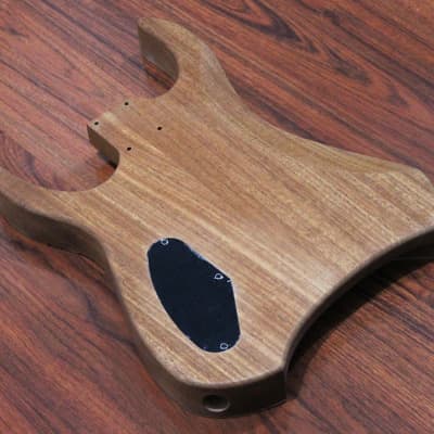 Halo Merus 6 String Headless DIY Guitar Kit Mahogany Body Maple Burl Cap #4 image 2