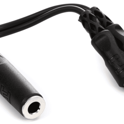 Hosa YPR131 - 6" Y Cable, 1/4" TS Female-Dual RCA Male, 6" Long image 1