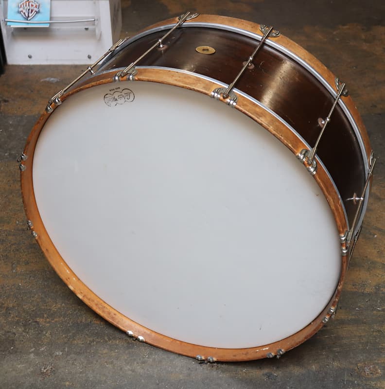 Major 10x28 Single Tension Bass Drum Mahogany Vintage 1930's Reverb