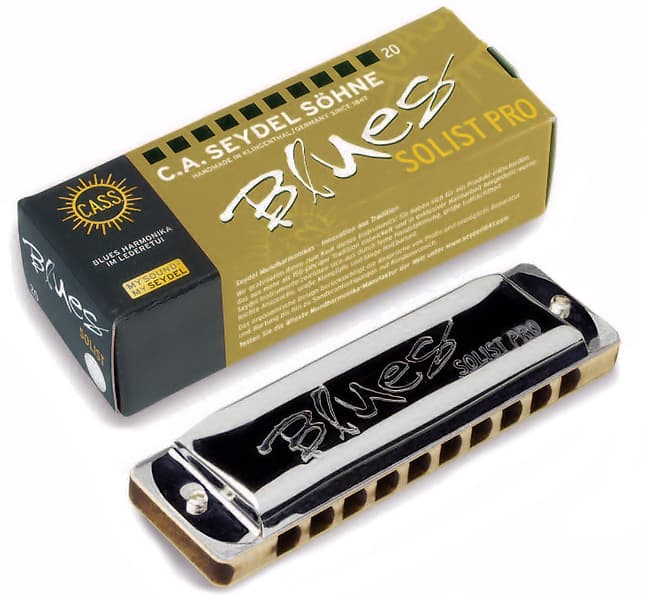 Seydel Solist Pro | 10-Hole Diatonic Harmonica with Wood Comb, Key
