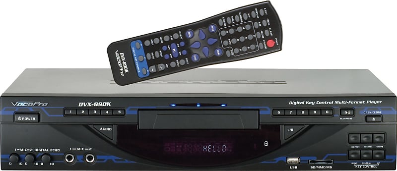 VocoPro DVX-890K Multi-Format Digital Key Control DVD/DivX Karaoke Player with USB, SD, and HDMI 201 image 1