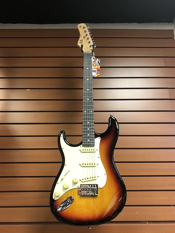 Tagima TG-500 Electric Guitar in Tobacco Burst Left Handed image 1