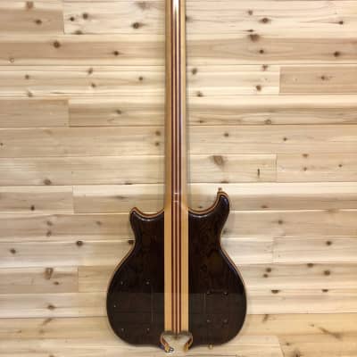 Alembic Mark King Deluxe Custom Lined Fretless 5 string Bass 2002 CocoBolo LED's image 5