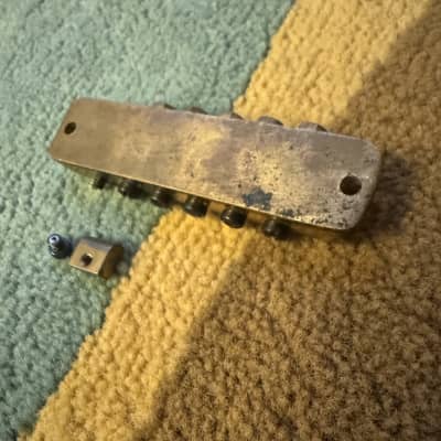 Alembic Stars Guitars Brass bridge [1 screw 1 washer 1 nut missing] image 6