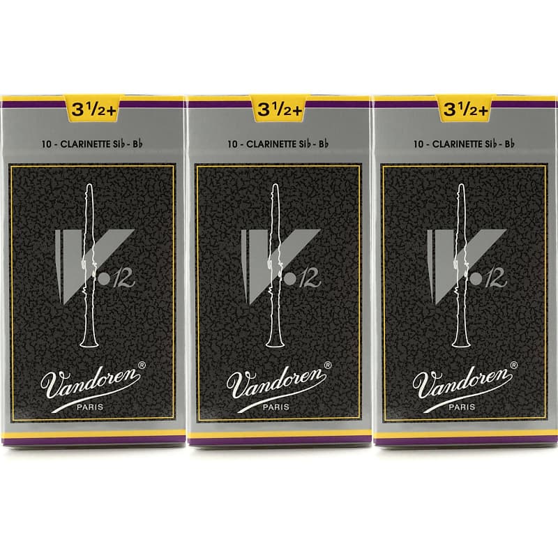 Vandoren V12 Bb Clarinet Reed - 3.5+ (30-pack) | Reverb