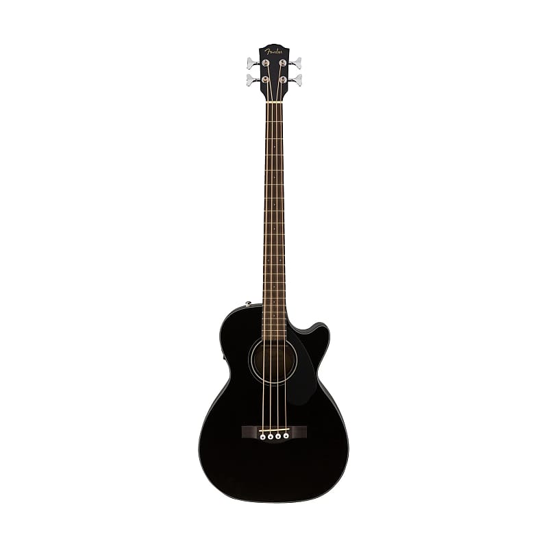 Fender CB-60SCE Acoustic Bass Guitar w/Cutaway & Electronics, Laurel FB, Black image 1
