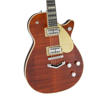 Gretsch G6228FM Players Edition Jet BT with V-Stoptail, Flame Maple, Ebony FB, Bourbon Stain (406) image 4