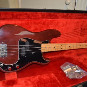 vintage 1970's fender precision bass guitar, has been modded. image 8