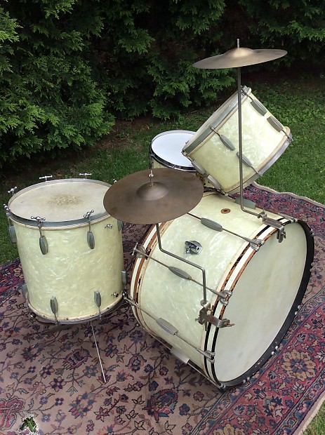 Slingerland Radio King 4 pc Drum Kit Krupa Snare 1938/39 w/Hardware and Cymbals image 1
