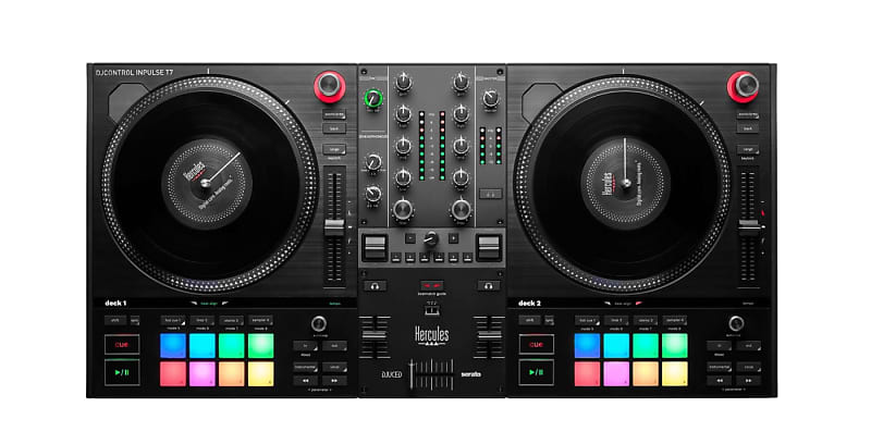 Hercules DJControl Inpulse T7 2-deck Motorized DJ Controller Black