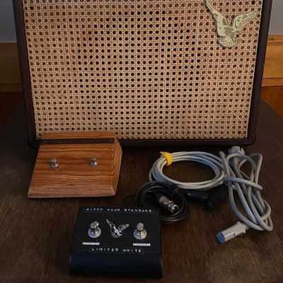 Kitty Hawk Standard, Limited White, 1981, Wenge Cab, Reverb, 50W, includes original wooden FS 1981 image 11