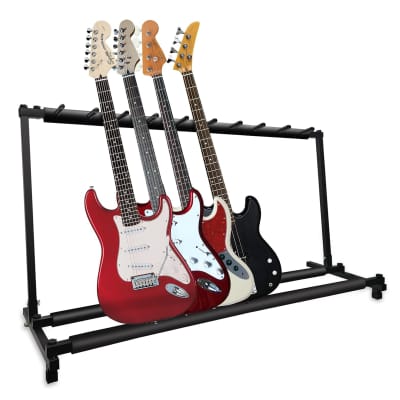 5 Core 9 in 1 Multi Guitar Stand Heavy Duty Guitar Rack Floor Tall Guitar Holder Universal Upright Classical Guitar Support for Acoustic Electric Bass Banjo Stands for Band Studio Home GRack 9N1 image 1