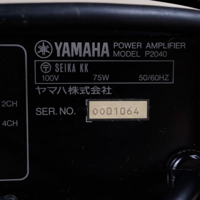 Yamaha P2040 150W Rackmount Power Amplifier Black 100V Made in Japan Yamaha NS-10 Amp image 8