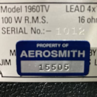 Marshall Brad Whitford's Aerosmith Marshall, 1960TV 4x12 Speaker Cabinet. Authenticated! (#98) 1990 image 2
