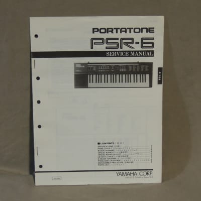 Yamaha Portatone PSR-6 Service Manual [Three Wave Music]