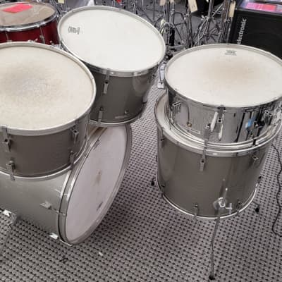 Remo PTS Pre-Tuned Drum Set 12/13/16/22/14s 1980s Silvet image 2