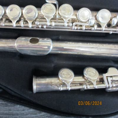 Selmer Aristocrat Model Closed-Hole Flute with C Foot, Offset G 2010s - Silver-Plated image 5