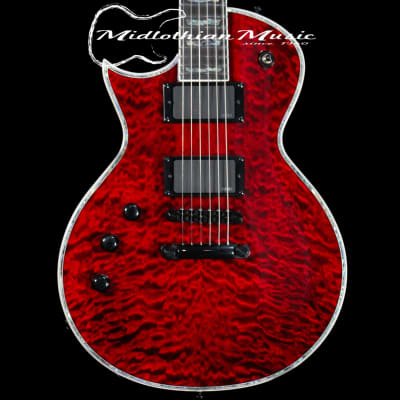 ESP LTD EC-1000 - Left-Handed Electric Guitar - See Through Black Cherry Gloss Finish image 2