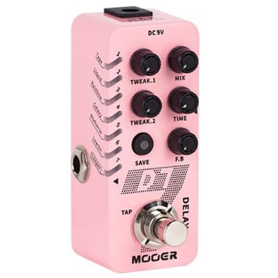 Mooer D7 Digital Delay New Micro Series Guitar Effects Pedal 2020 Pink image 3