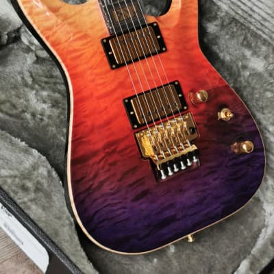 ESP Horizon CTM FR See Thru Pink Purple Gradation Finish High-End Guitar image 1