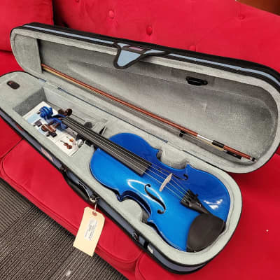 Stentor Harlequin - 4/4 violin outfit in Marine blue | Reverb