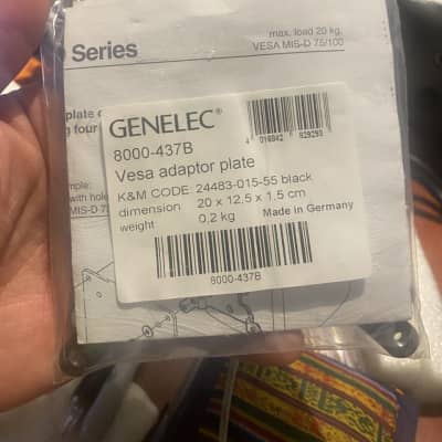 Genelec 8000-437B VESA adapter  PAIR  with screws (Fits 8000 series speakers up to the 8050/8250) image 3