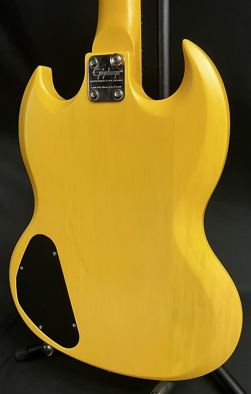 Epiphone SG Junior Electric Guitar Worn TV Yellow Finish | Reverb
