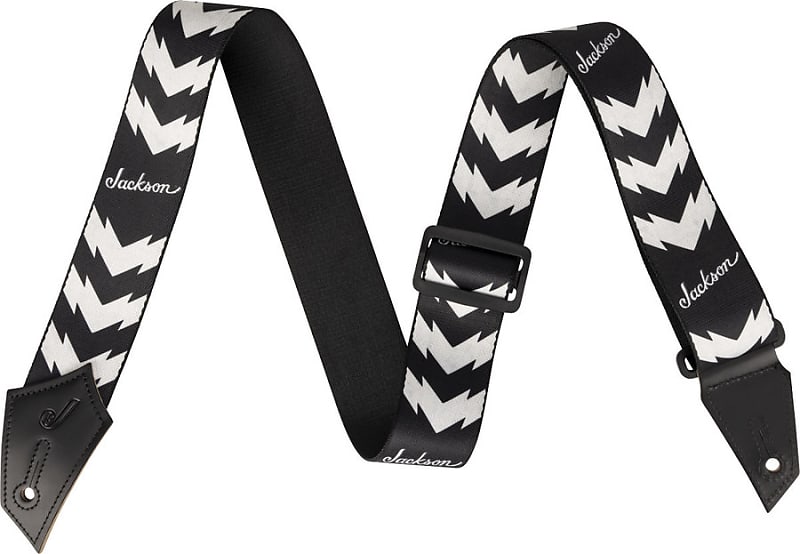 Jackson Strap with Double V Pattern - Black/White image 1