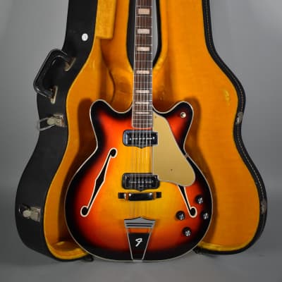 1966 Fender Coronado XII Sunburst Finish 12 String Electric Guitar w/OHSC for sale