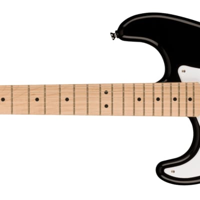 SQUIER - Squier Sonic Stratocaster Left-Handed  Maple Fingerboard  White Pickguard  Black - 0373162506 for sale