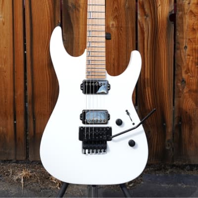 ESP Custom Shop Original M-II DLX Maple Board Snow White Satin 6-String w/ Case (2025) image 2