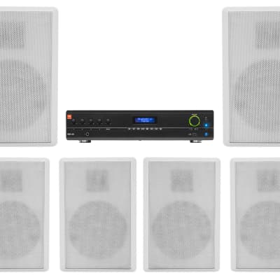 White Rocks Rockville Rock Slim 70W White Commercial Speakers