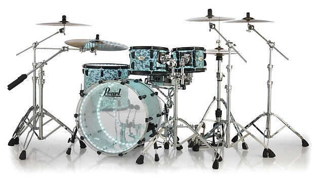 Pearl crystal clearance beat drum set