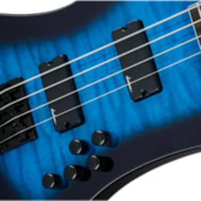 Jackson JS Series Kelly Bird JS3Q - Transparent Blue Burst Bass image 5