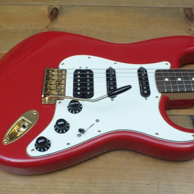 Fender Stratocaster FR Gold HSS * Noiseless 4 / Shawbucker 1991 Fiesta Red image 5