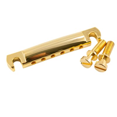 Kluson KSTOPAL-G USA Aluminum Stop Tailpiece With Steel Studs - Gold for sale