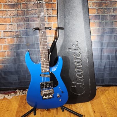 Modded Charvel 1988 Fusion Deluxe Rosewood Fretboard Pearl Blue - Added Preamp Switch & Pickguard for sale