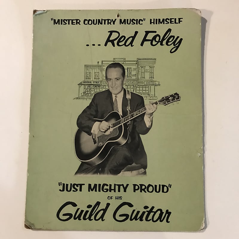 1958 Red Foley mister country music Guild advertising card 1950s memorabilia image 1