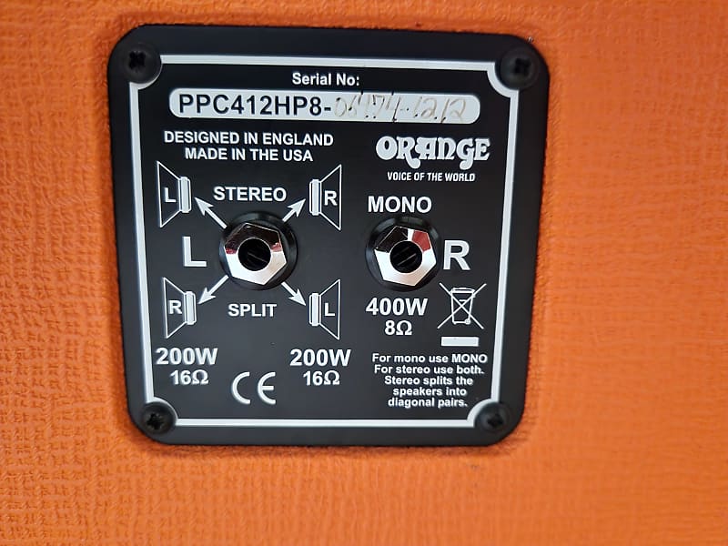 Orange PPC412 HP8 Guitar Amp Cab