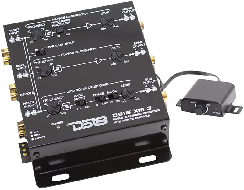 DS18 XM3 3 Way Active Stereo Crossover Black Reverb