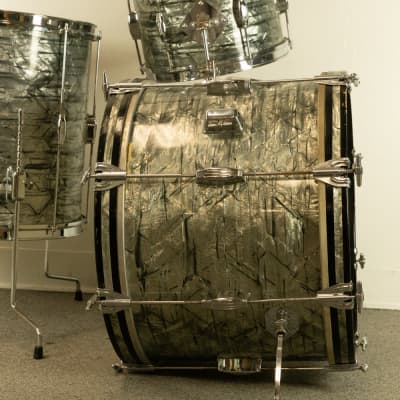 1960s Camco "Tuxedo" Sky Blue Pearl Drum Set image 13