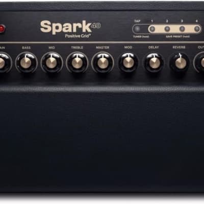 Positive Grid Spark Black Guitar Amplifier Electric, Bass and Acoustic Guitar 40-Watt Combo Practice Amp with Spark Mobile App image 2