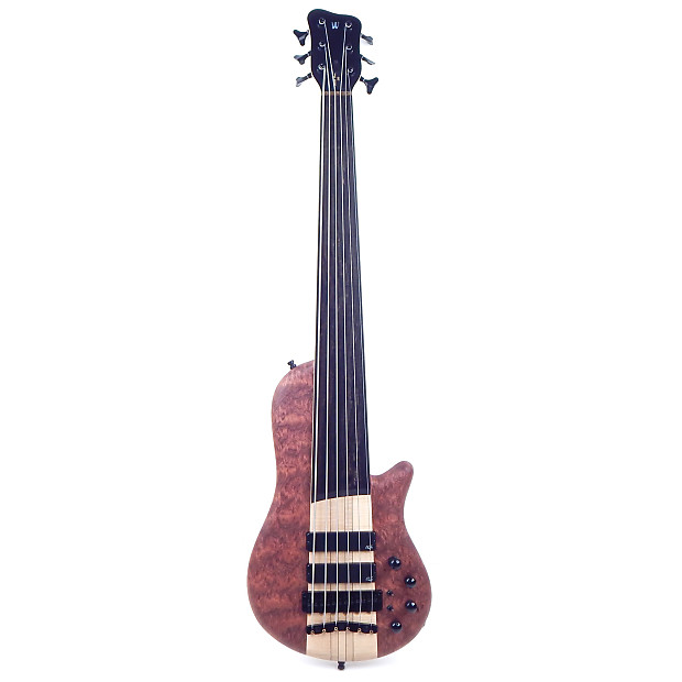 Warwick Custom Shop Thumb Single Cut 6 String Bass, Natural Oil 