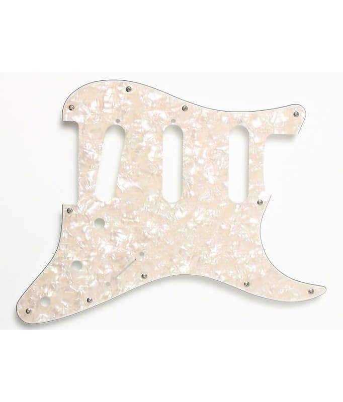 Fender Stratocaster Pickguard, 11-Hole, Aged White Pearloid image 1