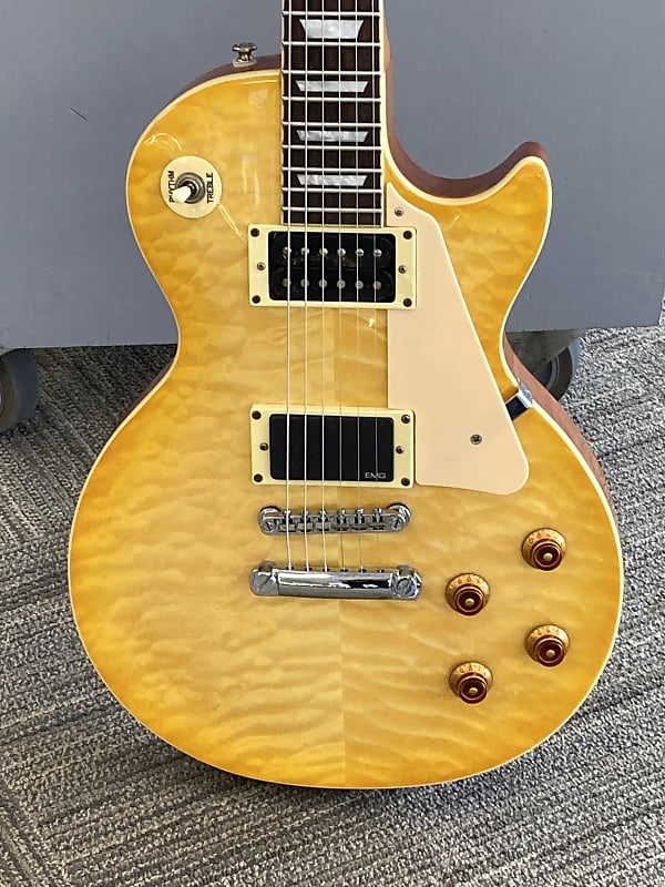 Epiphone Les Paul Standard Lemon Burst Quilt with case 8.5 Reverb