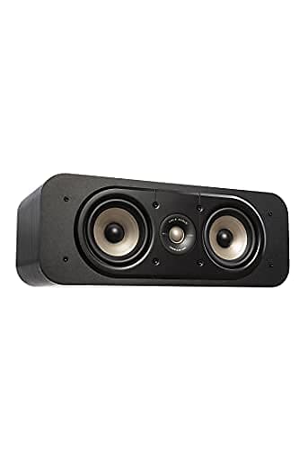 Polk Signature Elite ES30 Center Channel Speaker - Hi-Res Audio Certified and Dolby Atmos &amp; DTS:X Compatible, 1&quot; Tweeter &amp; Two 5.25&quot; Woofers, Dual Power Port for Effortless Bass, Stunning Black  			