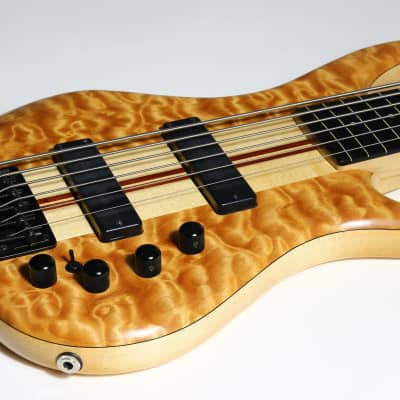 1999 Pedulla USA Thunderbolt 6-String Fretless Electric Bass Guitar | AAA Quilt Maple Body, Ebony Fingerboard, Bartolini Pickups! image 21