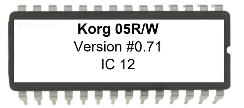 Korg 05R/W - Version #07.1 Firmware Upgrade Update Eprom 05RW image 1